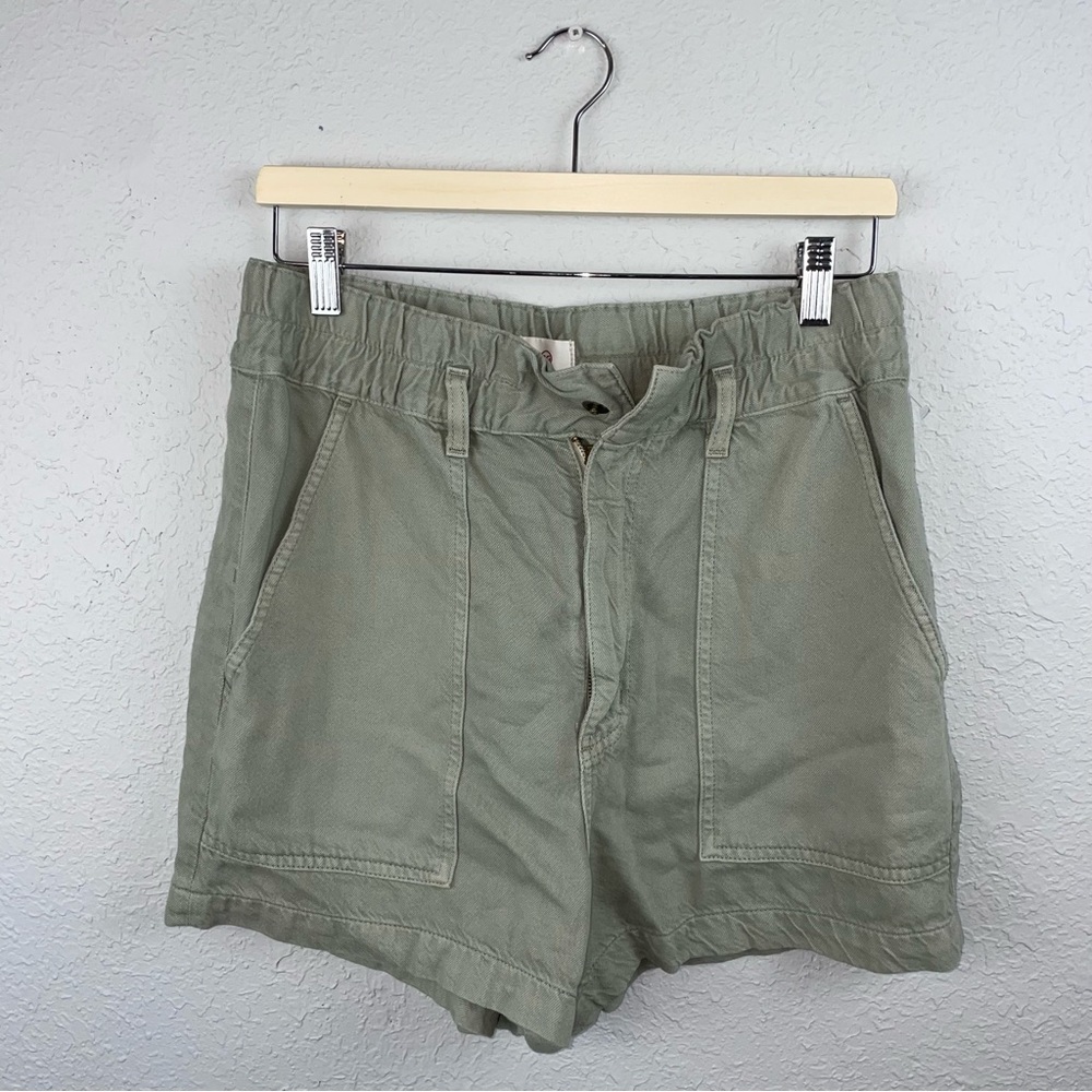 Adriano Goldschmied Paperbag Kai Shorts Sulfur Natural Agave